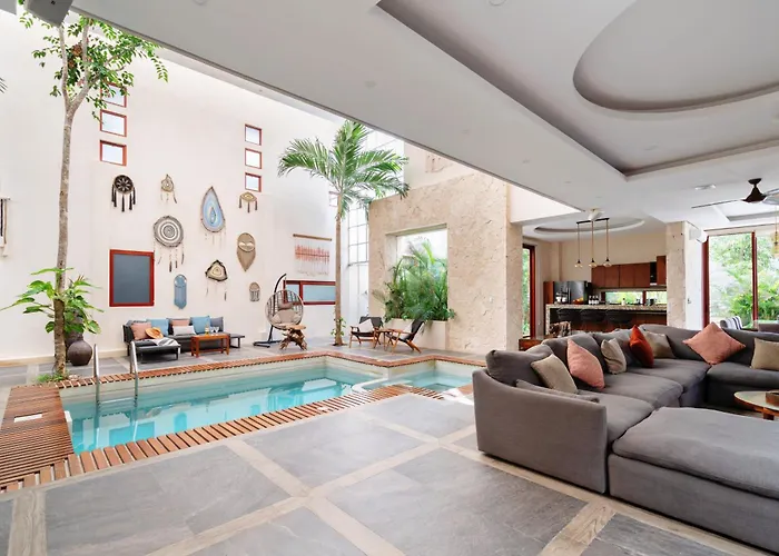 Pousada 9br Luxury Aldea Zama, Private Pools & Gym! *